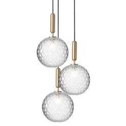 Nuura Miira 3 pendant, large, brass - optic clear