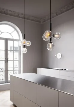 Nuura Miira 4 pendant, rock grey - optic clear