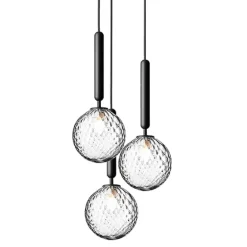 Nuura Miira 3 pendant, rock grey - optic clear