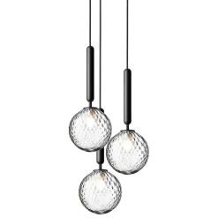 Nuura Miira 3 pendant, rock grey - optic clear