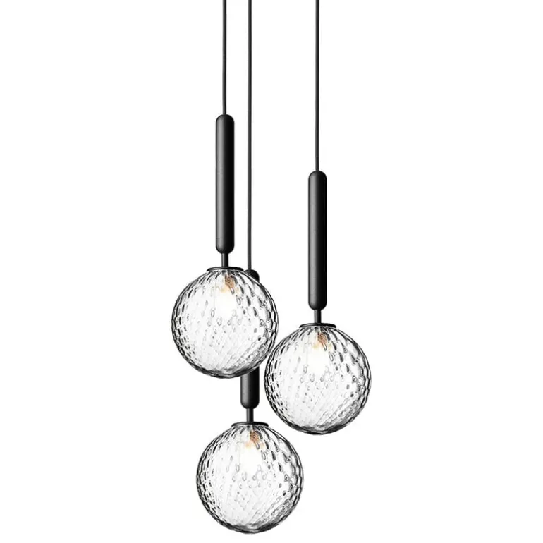 Nuura Miira 3 pendant, rock grey - optic clear