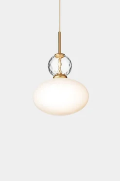 Nuura Rizzatto 32 pendant, brass - opal white
