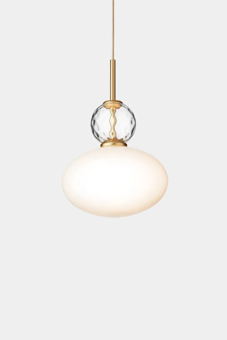 Nuura Rizzatto 32 pendant, brass - opal white