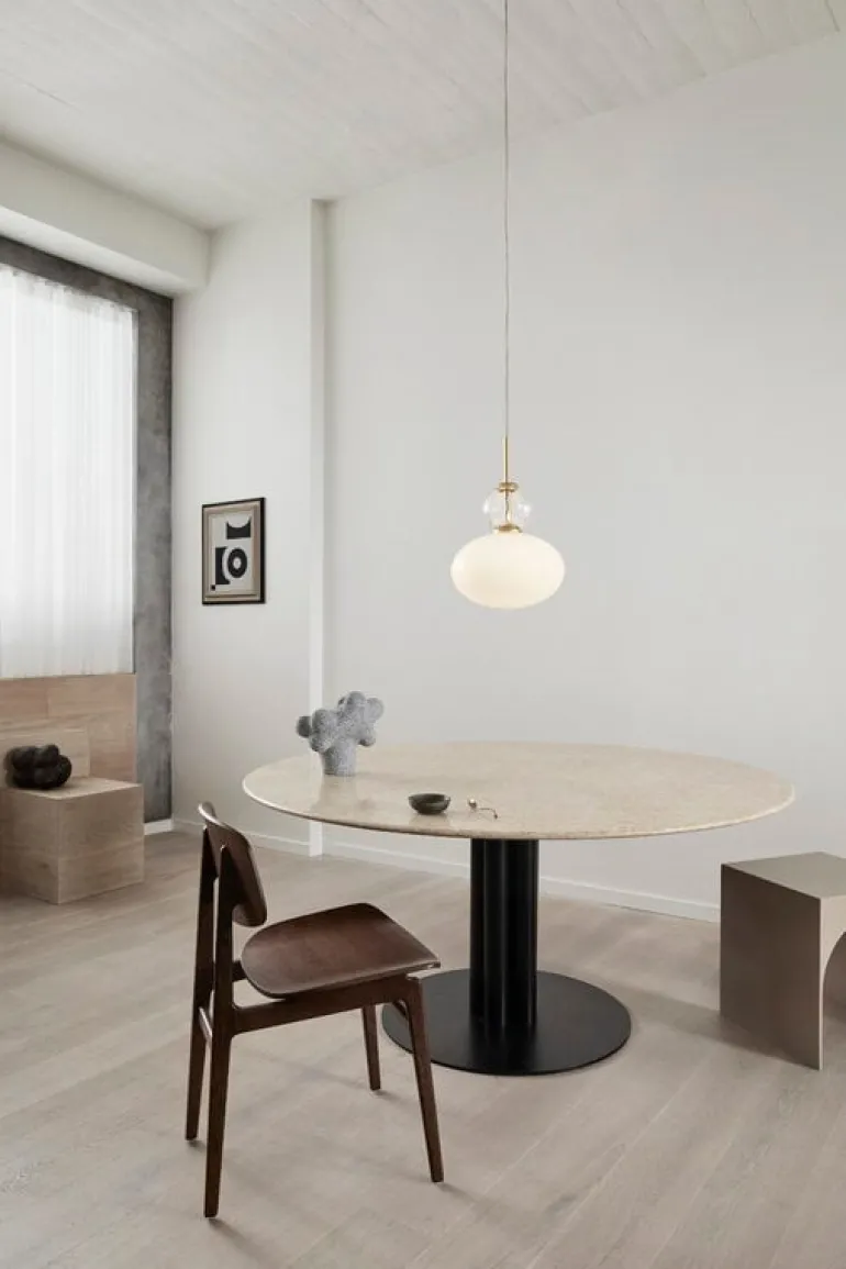 Nuura Rizzatto 32 pendant, brass - opal white