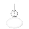 Nuura Rizzatto 32 pendant, satin silver - opal white