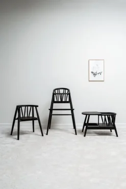 Oaklings Saga high chair, black stained oak