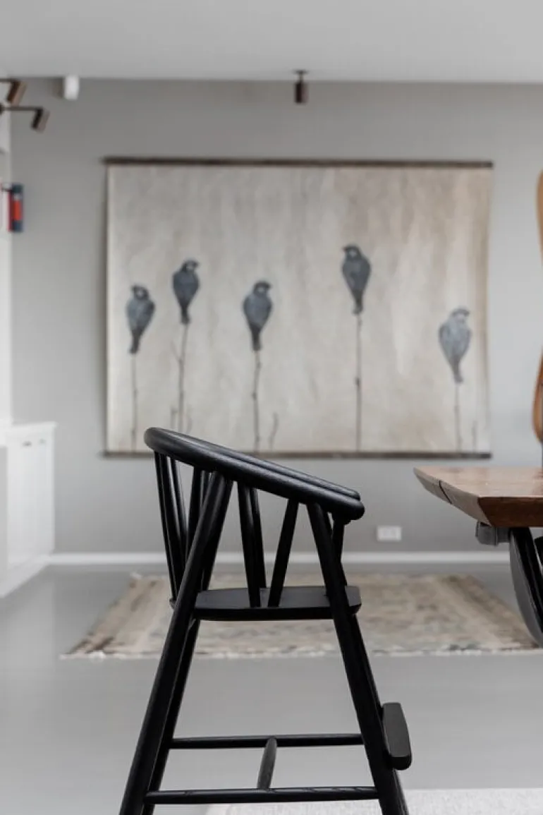 Oaklings Saga high chair, black stained oak