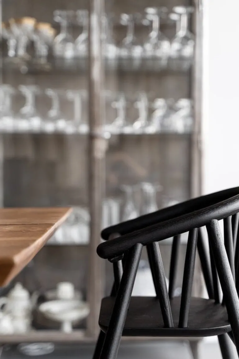 Oaklings Saga high chair, black stained oak