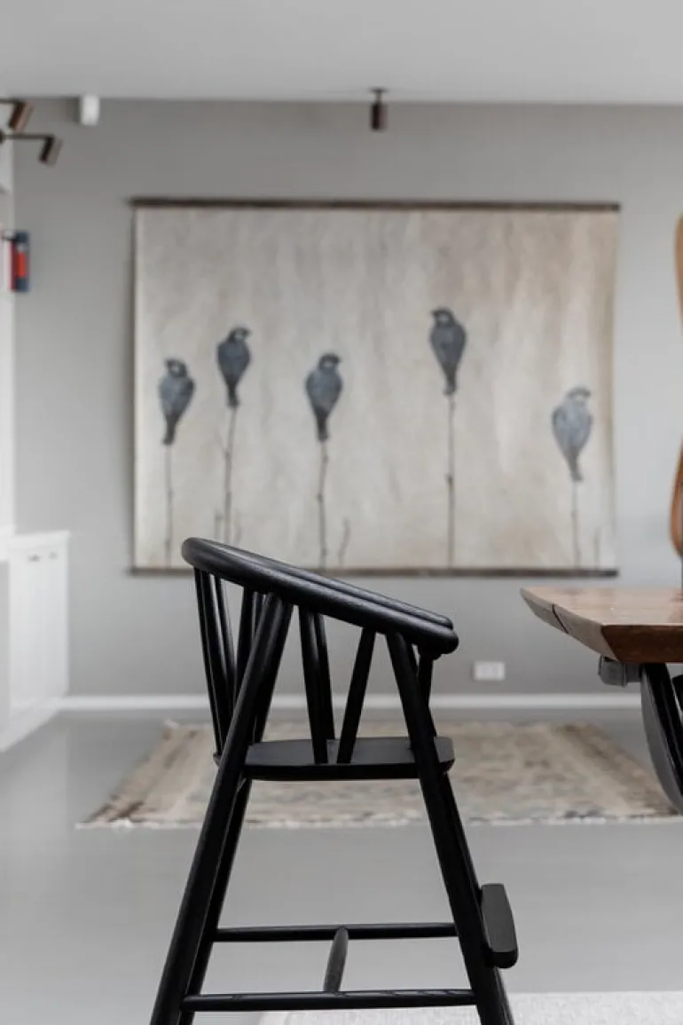 Oaklings Saga high chair, black stained oak