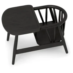 Oaklings Smilla toddler chair with tray, black stained oak