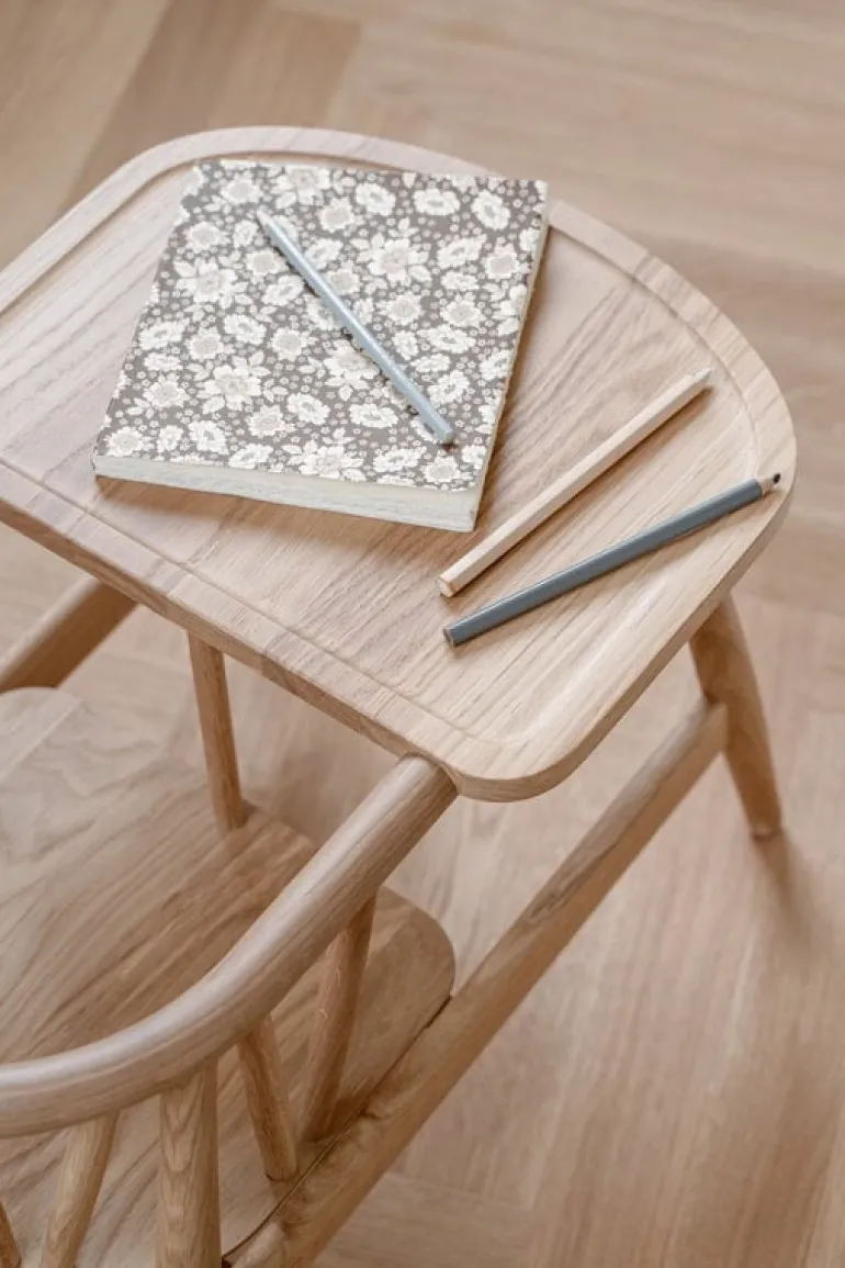 Oaklings Smilla toddler chair with tray, oak