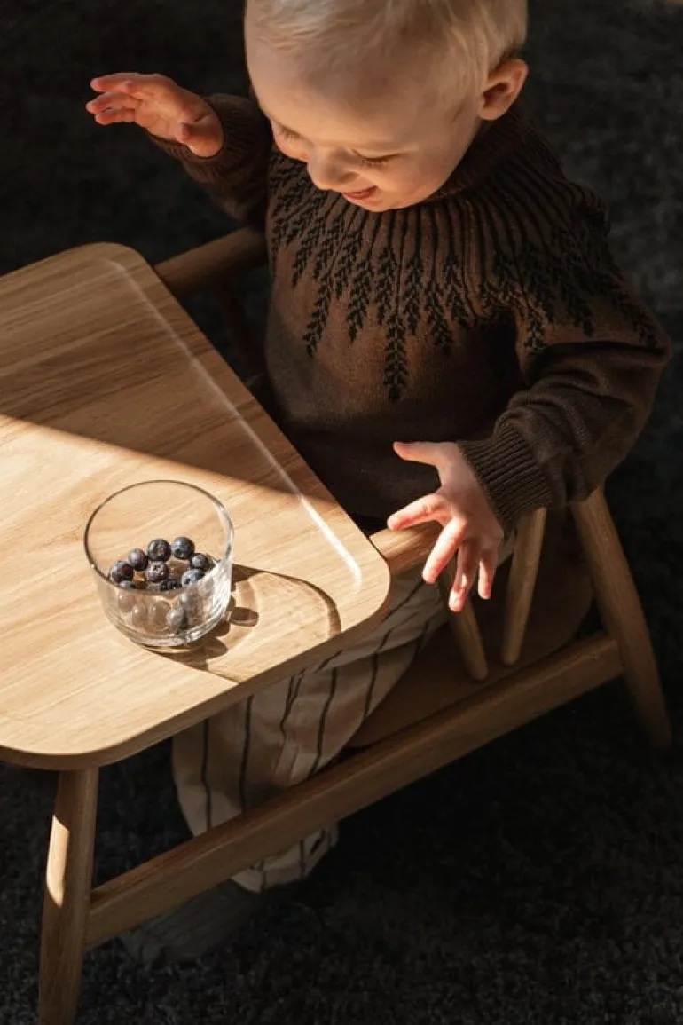 Oaklings Smilla toddler chair with tray, oak