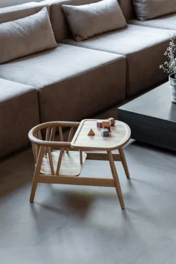 Oaklings Smilla toddler chair with tray, oak