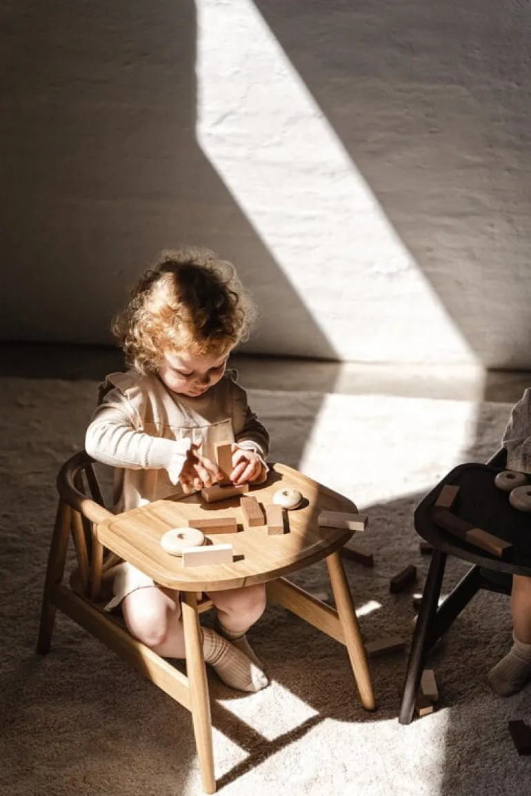 Oaklings Smilla toddler chair with tray, oak