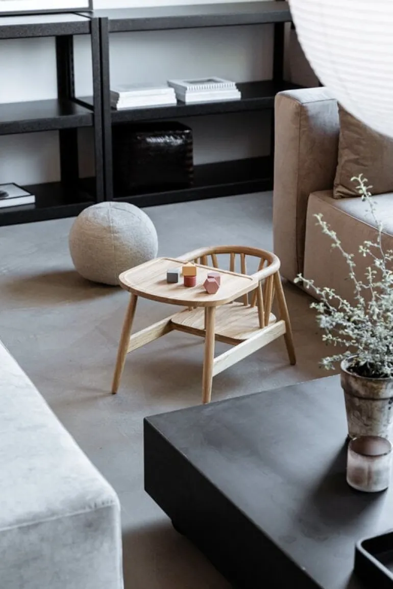 Oaklings Smilla toddler chair with tray, oak