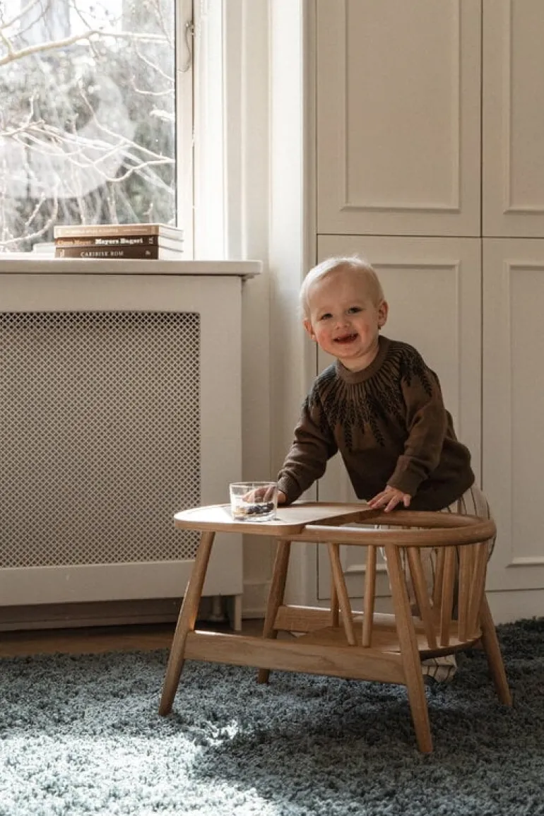 Oaklings Smilla toddler chair with tray, oak