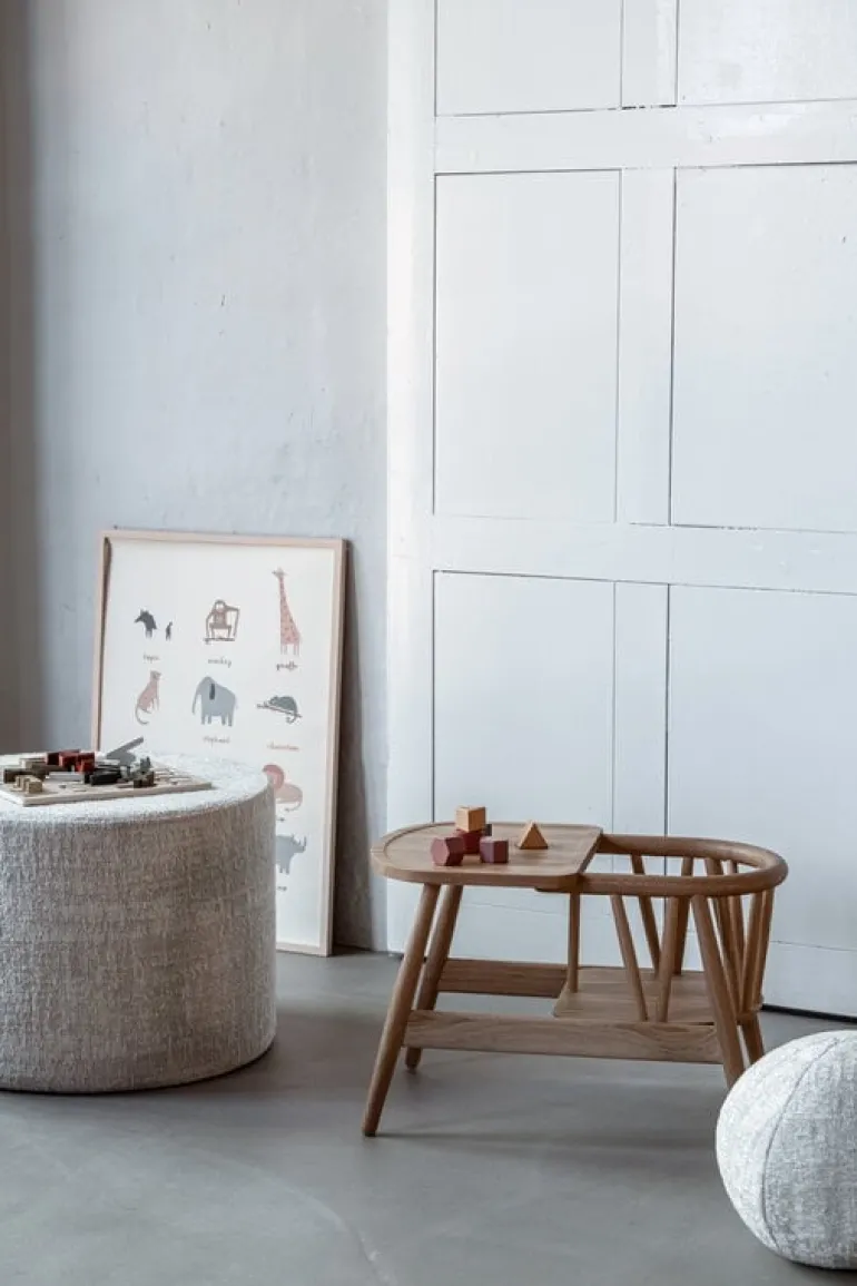 Oaklings Smilla toddler chair with tray, oak