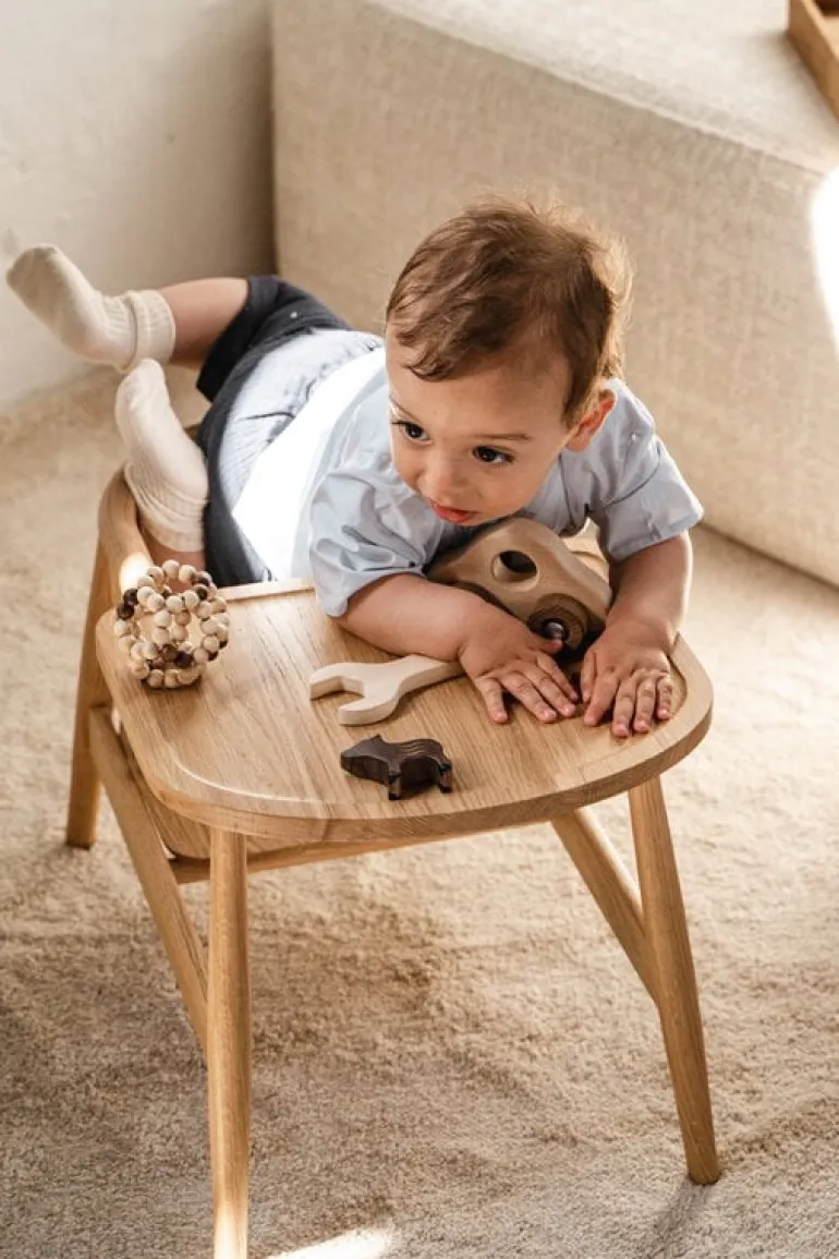 Oaklings Smilla toddler chair with tray, oak