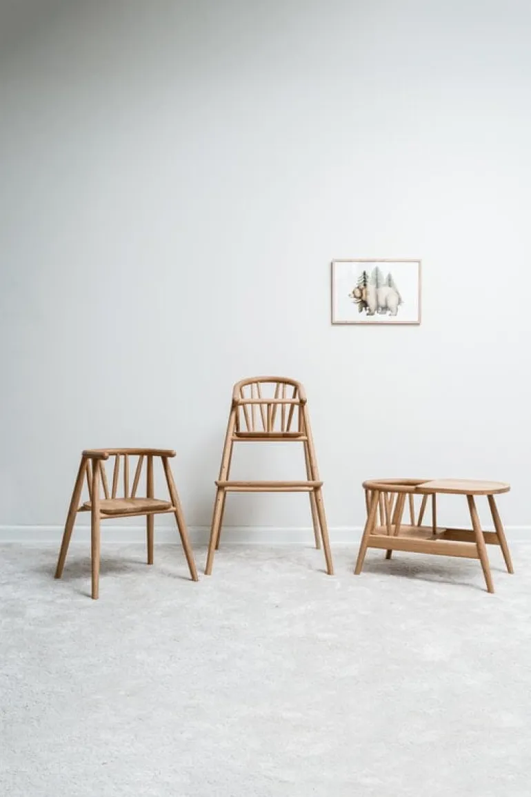 Oaklings Storm kid's chair, oak