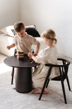 Oaklings Storm kid's chair, black stained oak