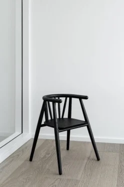 Oaklings Storm kid's chair, black stained oak