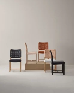 Ornäs Näyttely chair, oak - black leather