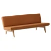 Ornäs Åre 3-seater sofa, oak - cognac leather