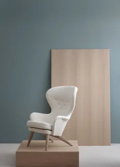 Ornäs Siesta lounge chair, oak - white Orsetto 012