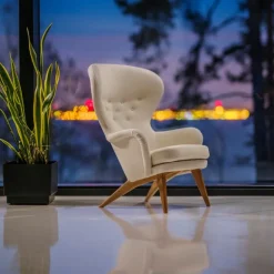 Ornäs Siesta lounge chair, oak - white Tonus 100