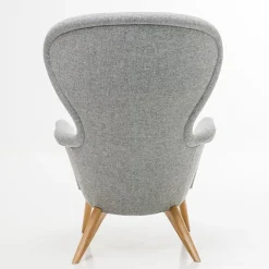 Ornäs Siesta lounge chair, oak - light grey Hallingdal 130