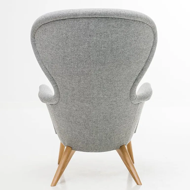 Ornäs Siesta lounge chair, oak - light grey Hallingdal 130