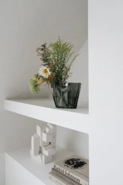Orrefors Reed vase, 175 mm, clear smokey green