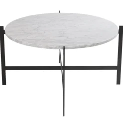OX Denmarq Deck table 80 cm, white marble - black