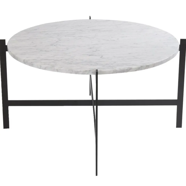 OX Denmarq Deck table 80 cm, white marble - black
