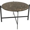 OX Denmarq Deck table 80 cm, brown marble - black