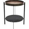 OX Denmarq Deck table 50 cm, walnut - black marble