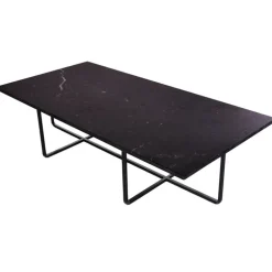 OX Denmarq Ninety table, large, black marble - black