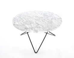 OX Denmarq O table, black - white marble