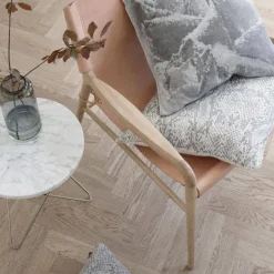 OX Denmarq Rama lounge chair, natural leather - soaped oak