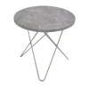 OX Denmarq Tall Mini O table, steel - grey marble