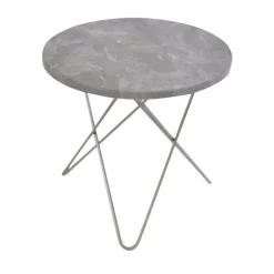 OX Denmarq Tall Mini O table, steel - grey marble