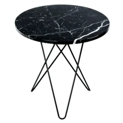 OX Denmarq Tall Mini O table, black - black marble