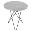 OX Denmarq Tall Mini O table, black - white marble