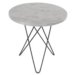 OX Denmarq Tall Mini O table, black - white marble