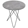 OX Denmarq Tall Mini O table, black - grey marble