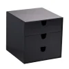 Palaset 3-drawer box, black