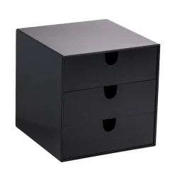 Palaset 3-drawer box, black