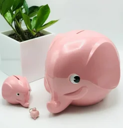 Palaset Medi Elephant moneybox, pastel pink