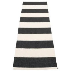 Pappelina Bob rug, 70 x 225 cm, black - vanilla