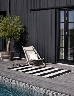 Pappelina Bob rug, 70 x 225 cm, black - vanilla